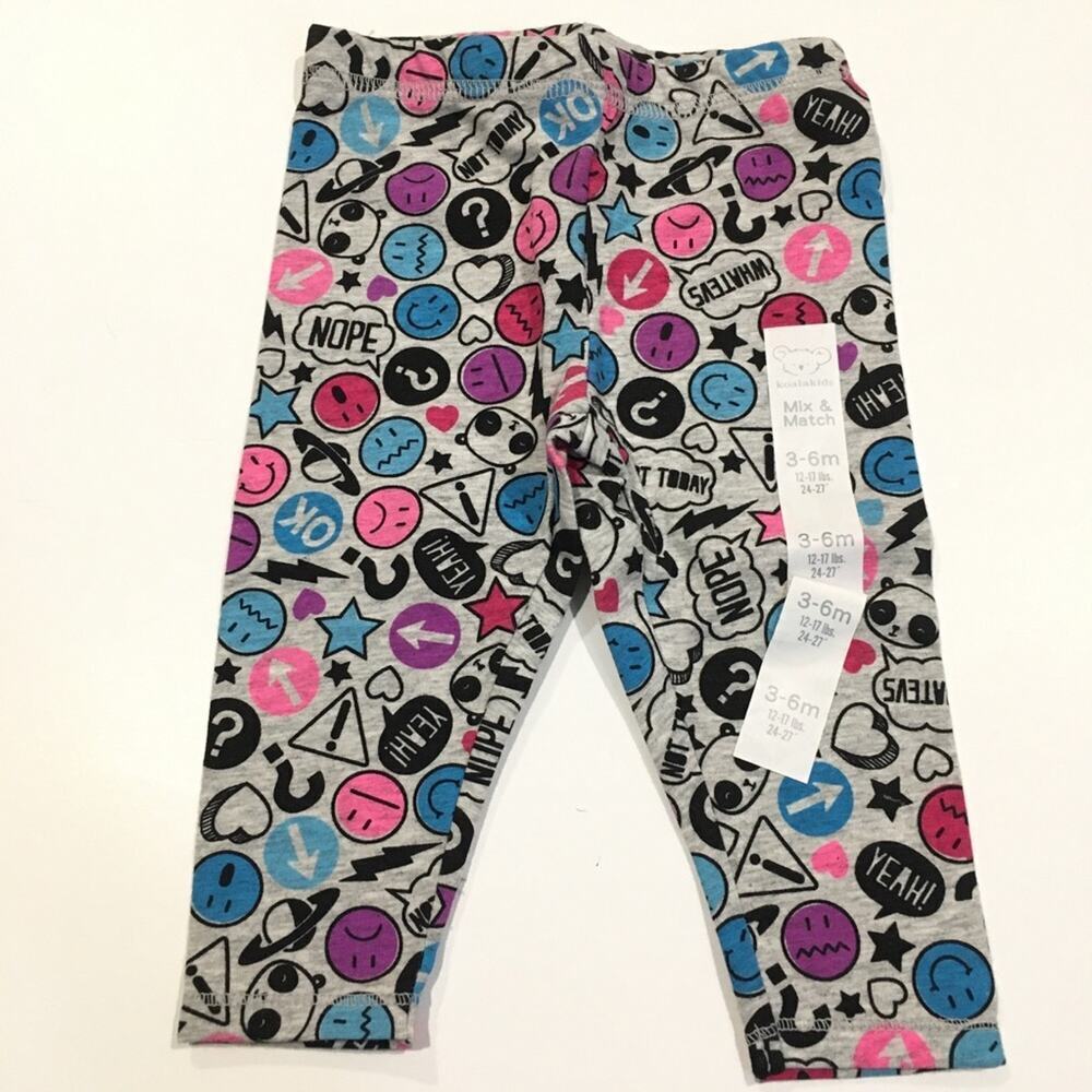 NWT emoji leggings Sz 3-6 months